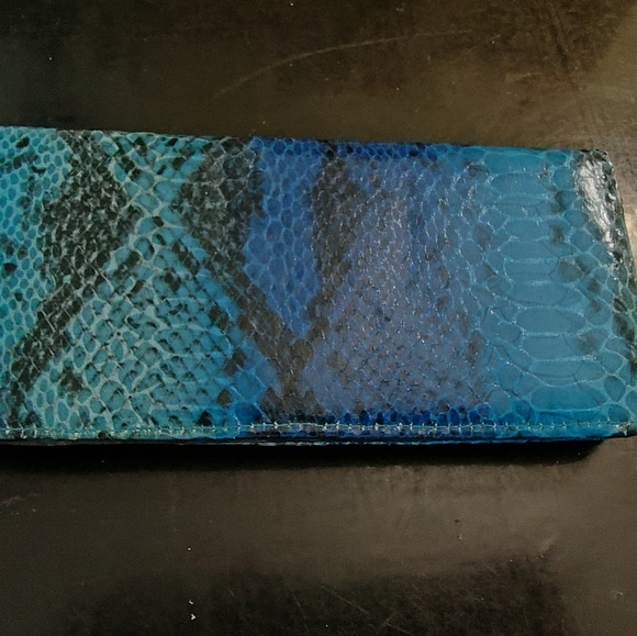 Handbags - Blue snakeskin wallet